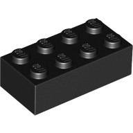 Деталь Лего Кубик 2 х 4 Цвет Черный