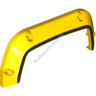 Деталь Лего Техник Брызговик Автомобильный 15 x 2 x 7С Черной Полосой Цвет Желтый