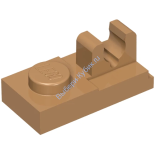 Деталь Лего Пластина 1 х 2 С Защелкой Сверху Цвет Карамельный