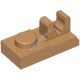 Деталь Лего Пластина 1 х 2 С Защелкой Сверху Цвет Карамельный