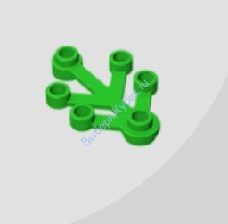 Деталь Аналог Совместимый С Лего Листья 4 х 3 Цвет Ярко-Зеленый