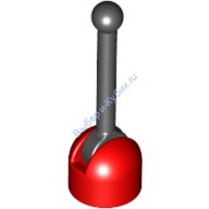 Деталь Лего Малая База Для Рычага С Черным Рычагом Цвет Красный