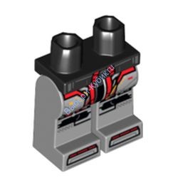 Деталь Лего Ноги С Рисунком Цвет Черный 970c86pb41