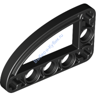 Деталь Лего Техник Бим 3 х 5 L-Формы С Дугой В Четверть Эллипса Тонкий Цвет Черный