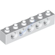 Деталь Лего Техник Кубик 1 х 6 С Отверстиями Цвет Белый