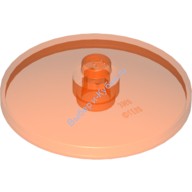 Деталь Лего Тарелка 4 х 4 Перевернутая Цвет Прозрачно-Неоново-Оранжевый