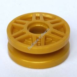 Деталь Лего Диск 18 Мм D х 8 Мм С Поддельными Болтами И Глубокими Спицами С Внутренним Кольцом Цвет Перламутрово-Золотой