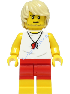 Минифигурка Лего Сити Спасатель На Пляже
