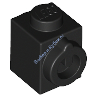 Деталь Лего Кубик Модифицированный 1 х 1 С Штырьком На Стороне И Проводящим Элементом На Противоположной Стороне Цвет Черный
