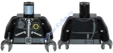 Деталь Лего Торс  Цвет  Черный