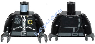 Деталь Лего Торс  Цвет  Черный