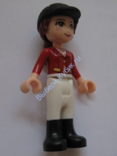 Friends Mia, White Riding Pants, Red Jacket, Black Riding Helmet