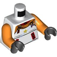 Деталь Лего Торс С Рисунком Цвет Белый