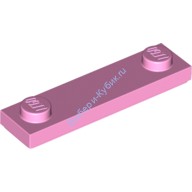 Деталь Лего Пластина 1 х 4 С 2 Штырьками И Желобком Цвет Ярко-Розовый