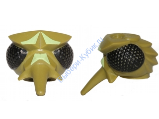 Деталь Лего Голова Модифицированная Комар Инопланетянин Цвет Оливковый Зеленый