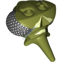 Деталь Лего Голова Модифицированная Комар Инопланетянин Цвет Оливковый Зеленый