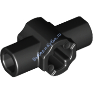 Деталь Лего Техник Осевой Коннектор Для Оси И Двух Прутьев Цвет Черный