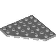 Деталь Лего Пластина Клин 6 х 6 Обрезанный Угол Цвет Светло-Серый
