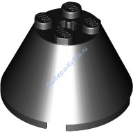 Деталь Лего Конус 4 х 4 х 2 С Отверстием Под Ось Цвет Черный