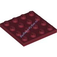 Деталь Лего Пластина 4 х 4 Цвет Темно-Красный