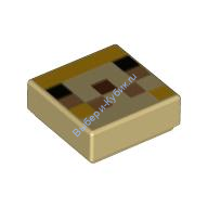 Деталь Лего Плитка 1 х 1 С Рисунком Пиксельный Узор Цвет Песочный