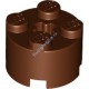 Деталь Лего Кубик Круглый 2 х 2 С Отверстием Под Ось Цвет Коричневый