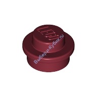 Деталь Лего Пластина Круглая 1 х 1 Цвет Темно-Красный