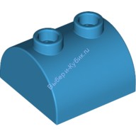 Деталь Лего Кубик Модифицированный 2 х 2 Закругленный С Двумя Штырьками Цвет Темно-Лазурный