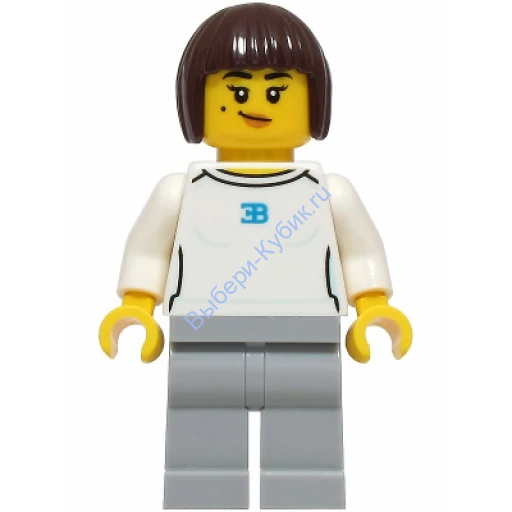 Минифигурка Лего Чемпионы Скорости Гонщица Bugatti Centodieci sc136