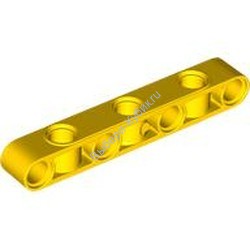 Деталь Лего Техник Бим Перпендикулярный 1 х 7 Цвет Желтый