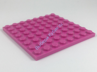 Деталь Лего Пластина 8 х 8 Цвет Темно-Розовый