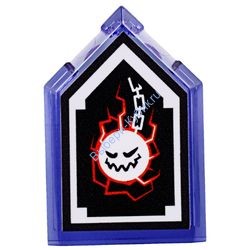 Деталь Лего Плитка Модифицированная 2 х 3 Пятиугольная С Рисунком Цвет Прозрачно-Фиолетовый