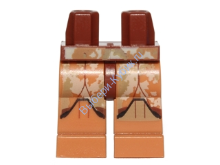 Деталь Лего Ноги С Рисунком Цвет Коричневый