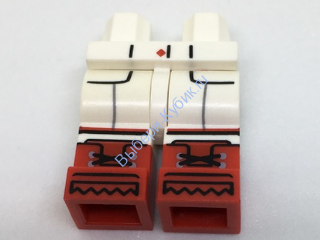 Деталь Лего Ноги С Рисунком Цвет Белый