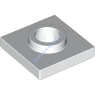 Деталь Лего Плитка Модифицированная 2 х 2 С Большим Отверстием Цвет Белый