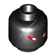 Деталь Лего Голова Минифигурки Цвет Черный