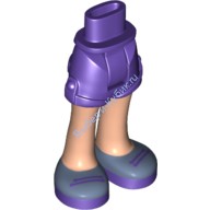 Деталь Лего Мини Долл Ноги С Рисунком Цвет Темно-Фиолетовый