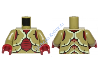 Деталь Лего Торс С Рисунком Цвет Оливковый Зеленый