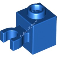 Деталь Лего Кубик Модифицированный 1 х 1 С Защелкой Вертикальной Защелкой Открытый Штырёк Цвет Синий