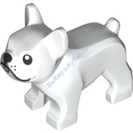 Деталь Лего Собака Бульдог Цвет Белый