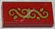 Деталь Лего С Наклейкой Плитка 1 х 2 Цвет Красный