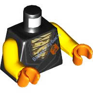 Деталь Лего Торс С Рисунком Цвет Черный