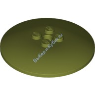 Деталь Лего Тарелка 6 х 6 Перевернутая - Закрытые Штырьки Цвет Оливковый Зеленый