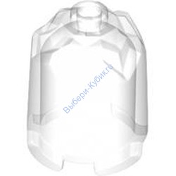 Деталь Лего Кубик Круглый 2 x 2 x 2 Верх Купола - Сверху Грани Цвет Прозрачный