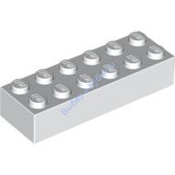 Деталь Лего Кубик 2 х 6 Цвет Белый