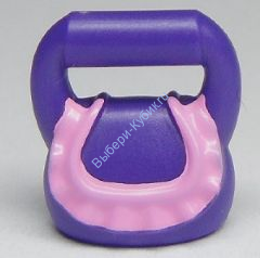 Деталь Лего Сумка С Округлыми Краями И Розовой Волнистой Накладкой Цвет Темно-Фиолетовый 