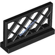 Деталь Лего Забор 1 х 4 х 2 Цвет Черный