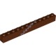 Деталь Лего Кубик 1 х 12 Цвет Коричневый