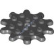 Деталь Лего Пластина Круглая 4 х 4 С 10 Зубьями / Шестерня Цвет Темно-Серый