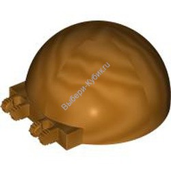 Деталь Лего Лобовое Стекло 6 х 6 х 3 Половина Сферы Со Сдвоенными Стопорными Пальцами Цвет Металлический Золотой